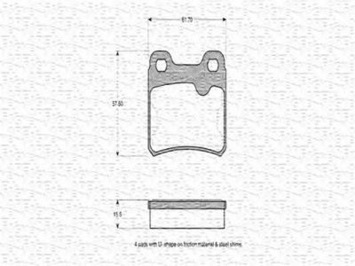 MAGNETI MARELLI 430216170272 -  Комплект тормозных колодок, дисковый тормоз